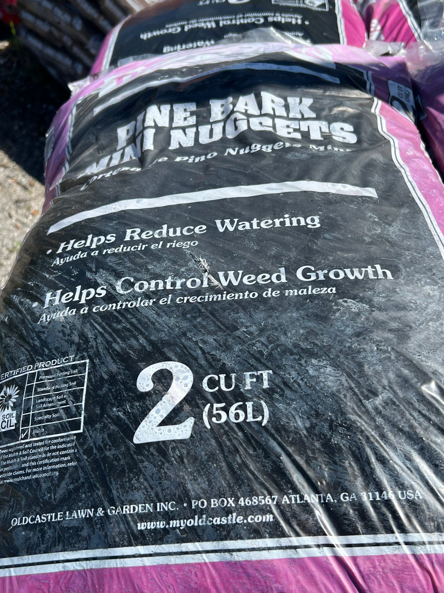 Mulch Pine Bark Mini's-2CF Bag