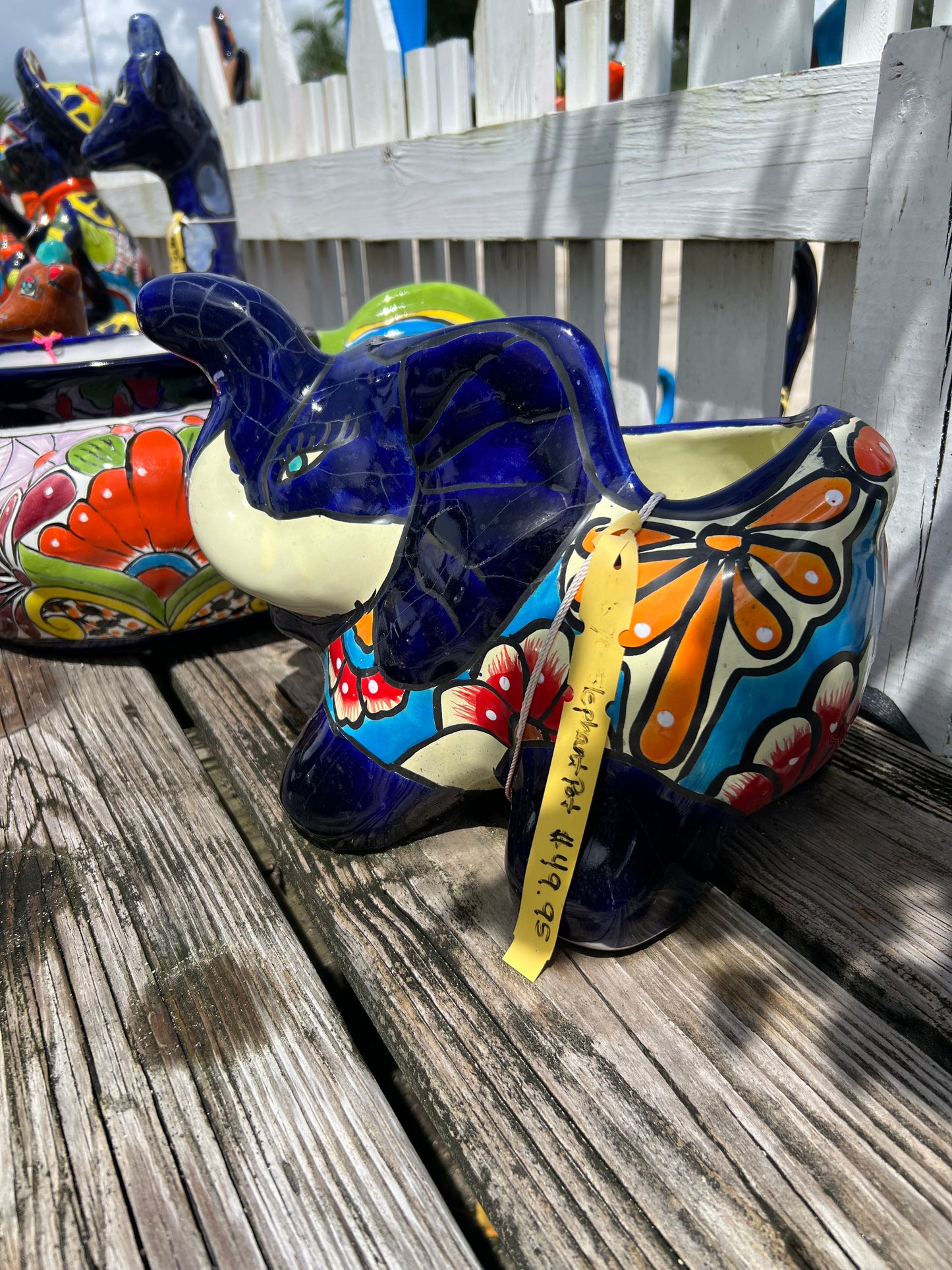 Talavera Elephant Pot