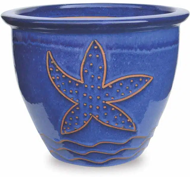 Mp990 Garden Pot W Starfish 7 Sizes – Emerald Island Garden Center