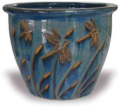 MP893 Garden Pot w/Dragonfly 7 Sizes