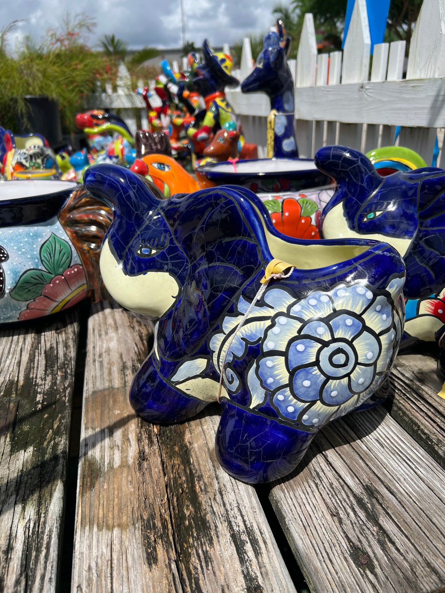 Talavera Elephant Pot