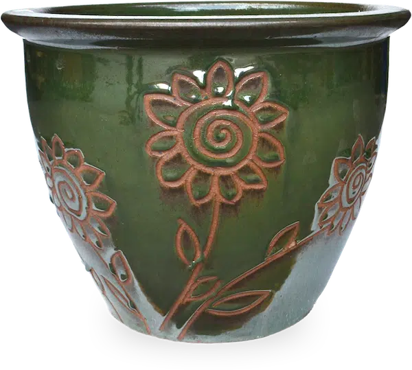 MP1001 Garden Pot w/Sunflower 7 Sizes