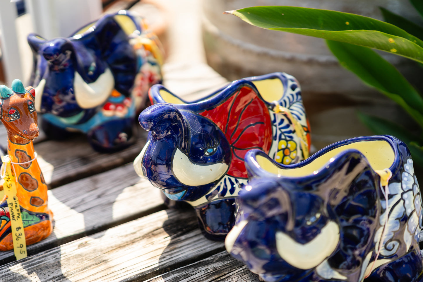 Talavera Elephant Pot