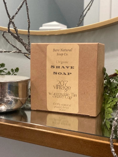 Shave Soap with Stainless Steel Shave Bowl