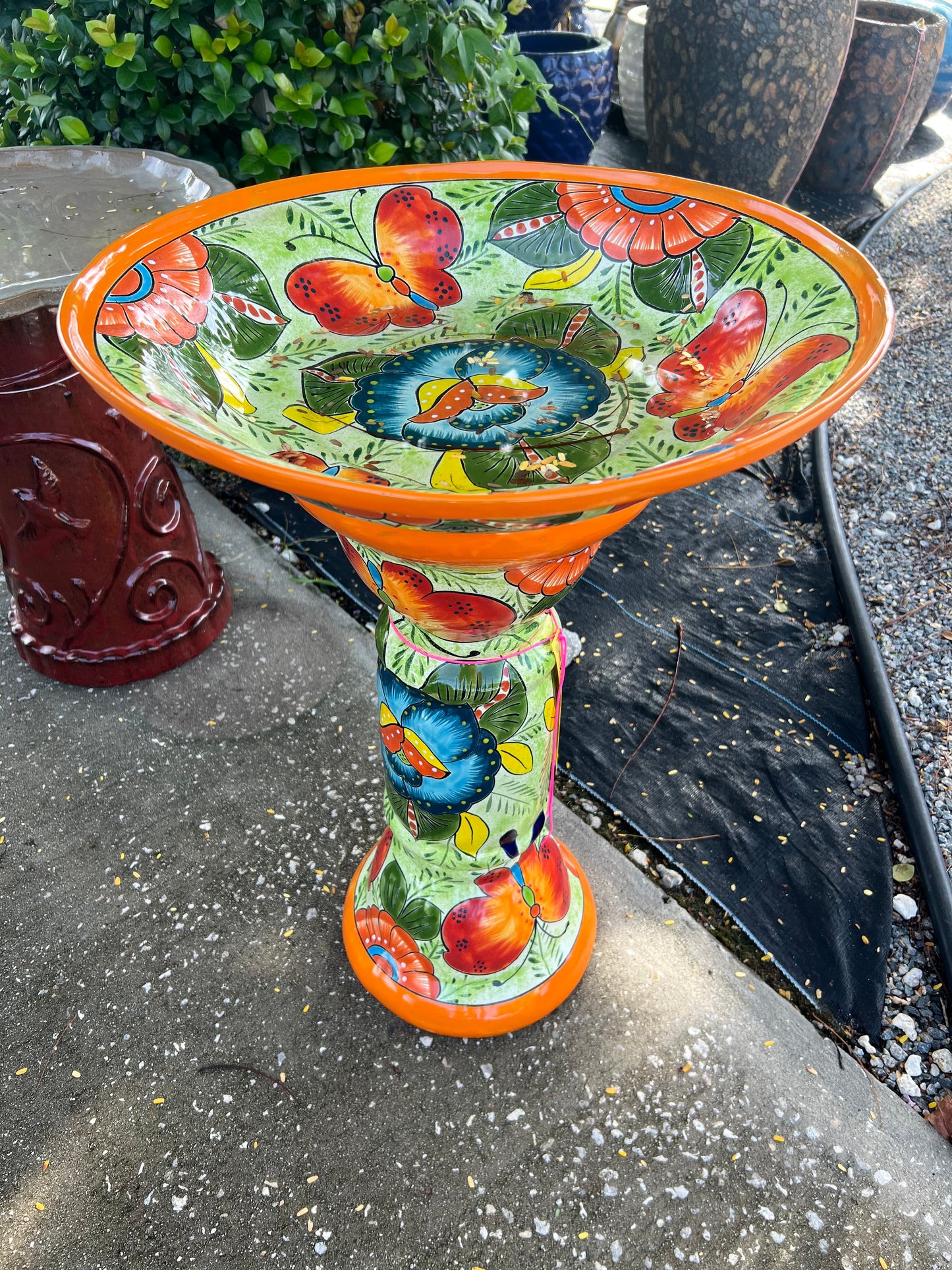 Talavera Birdbath