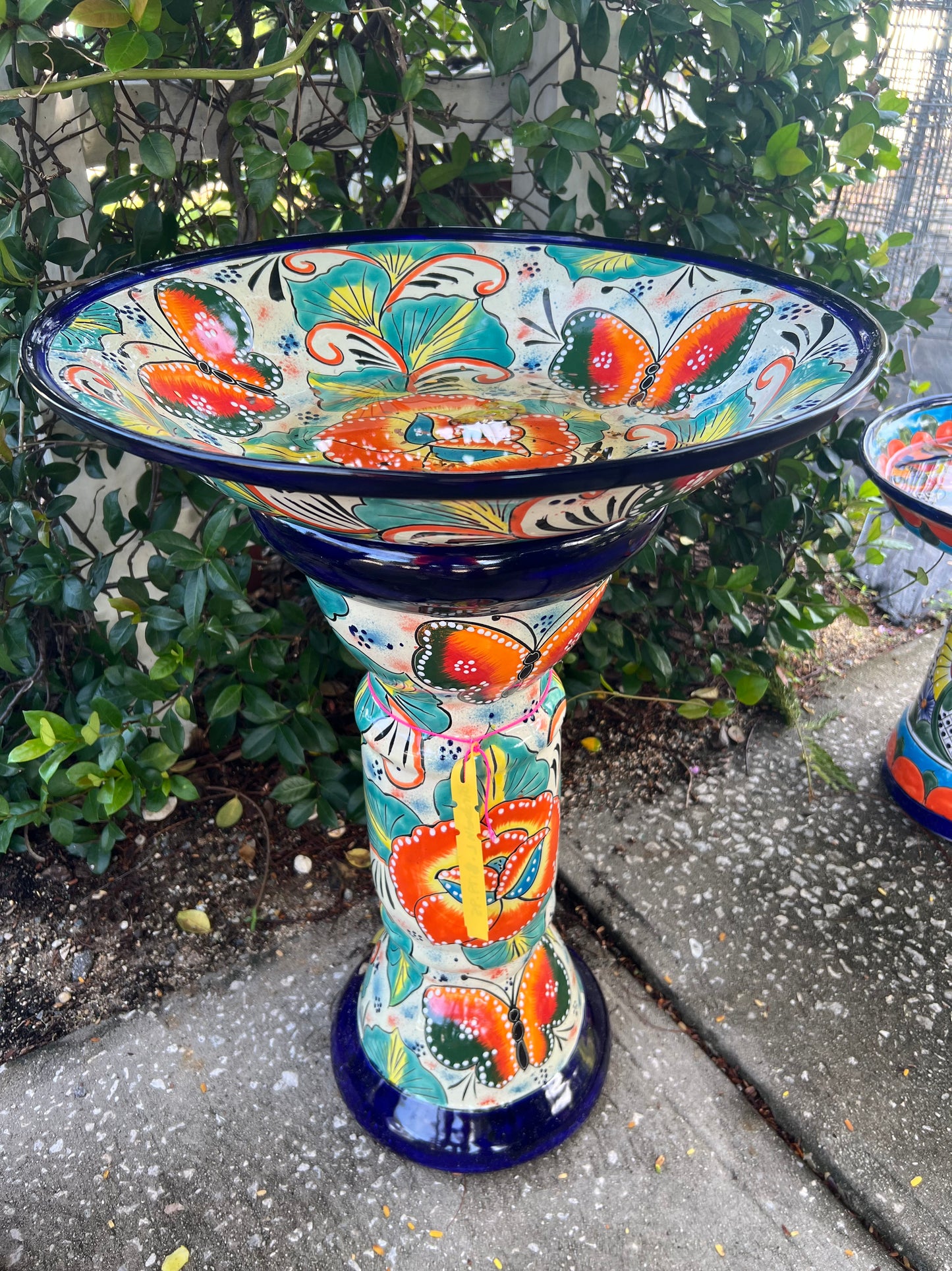 Talavera Birdbath