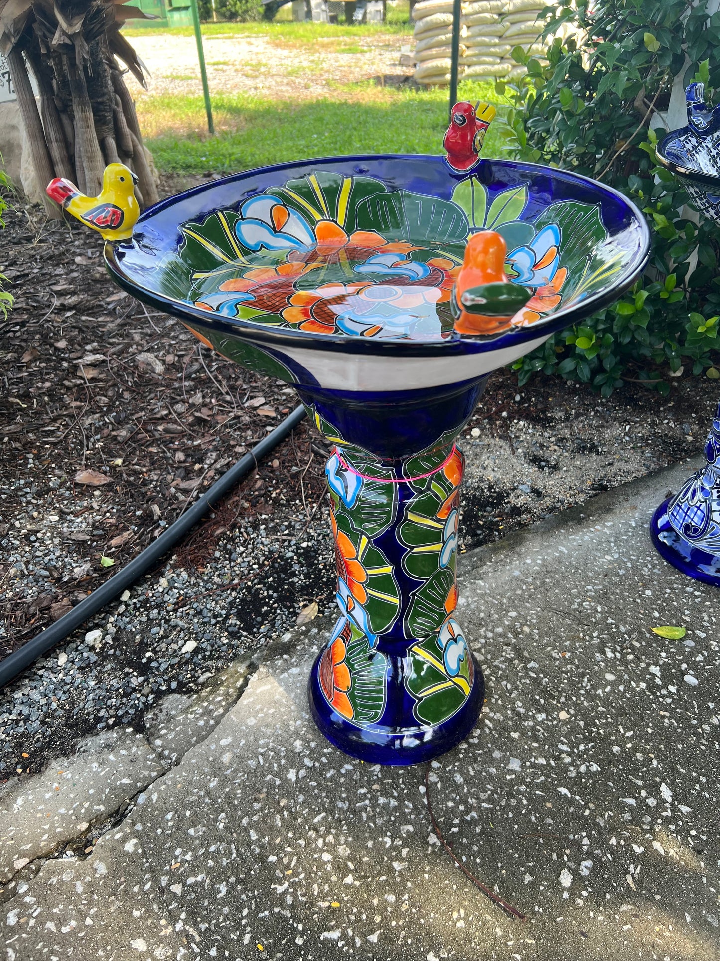 Talavera Birdbath