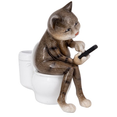 Animal on Toilet