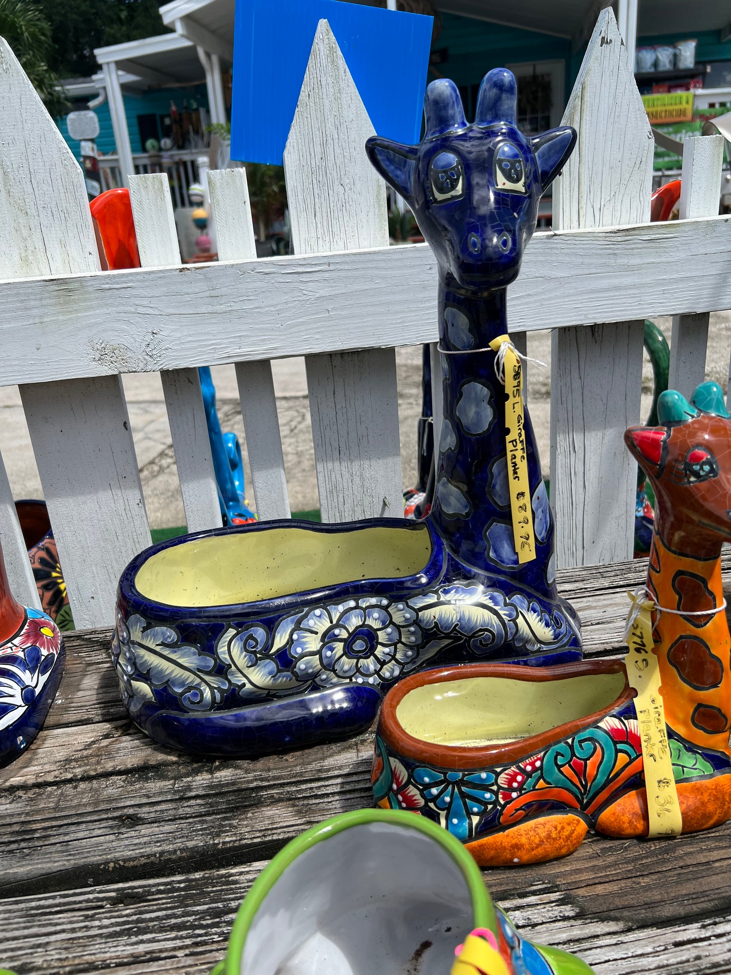 Talavera Giraffe Planter