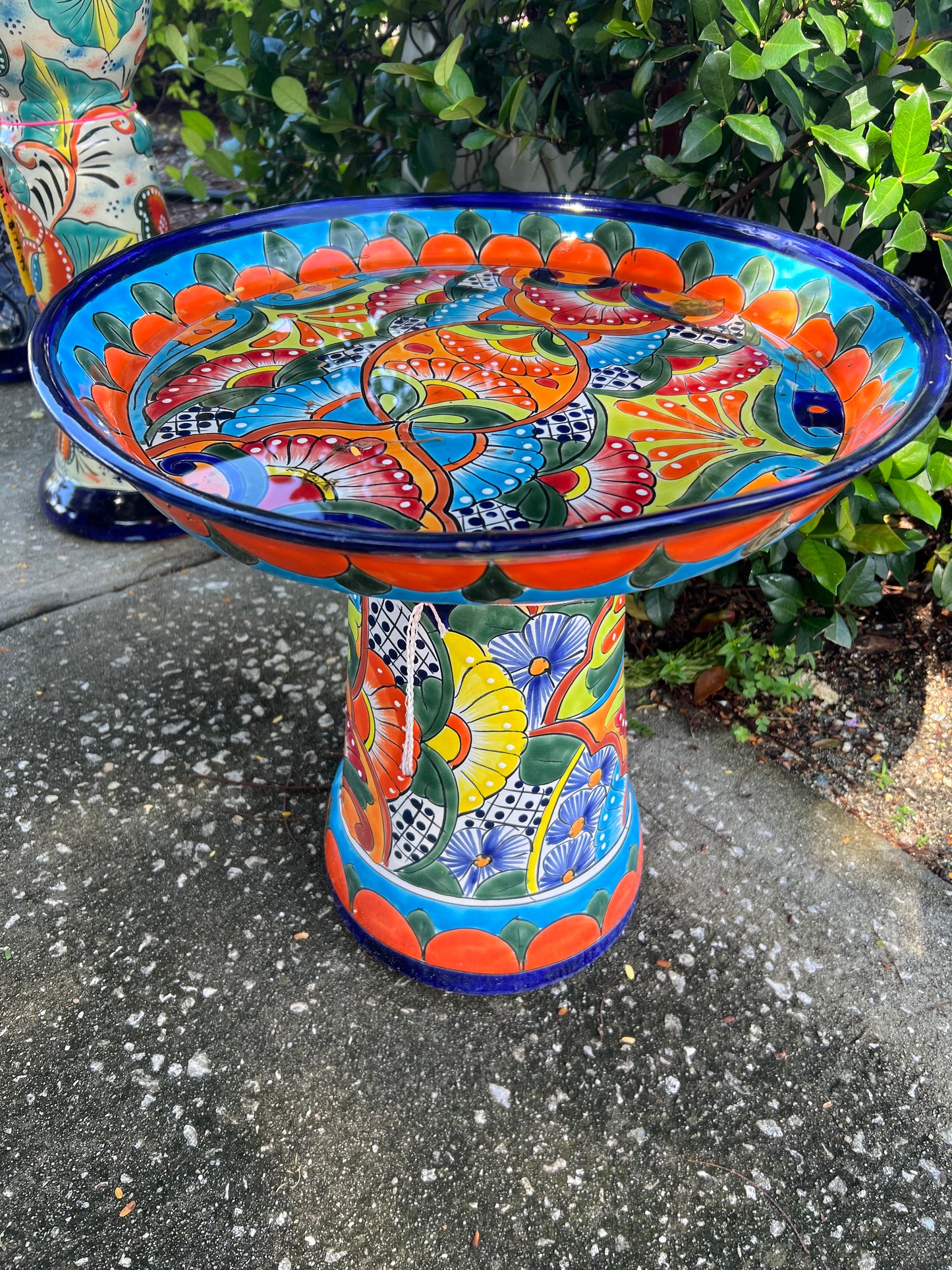 Talavera Birdbath