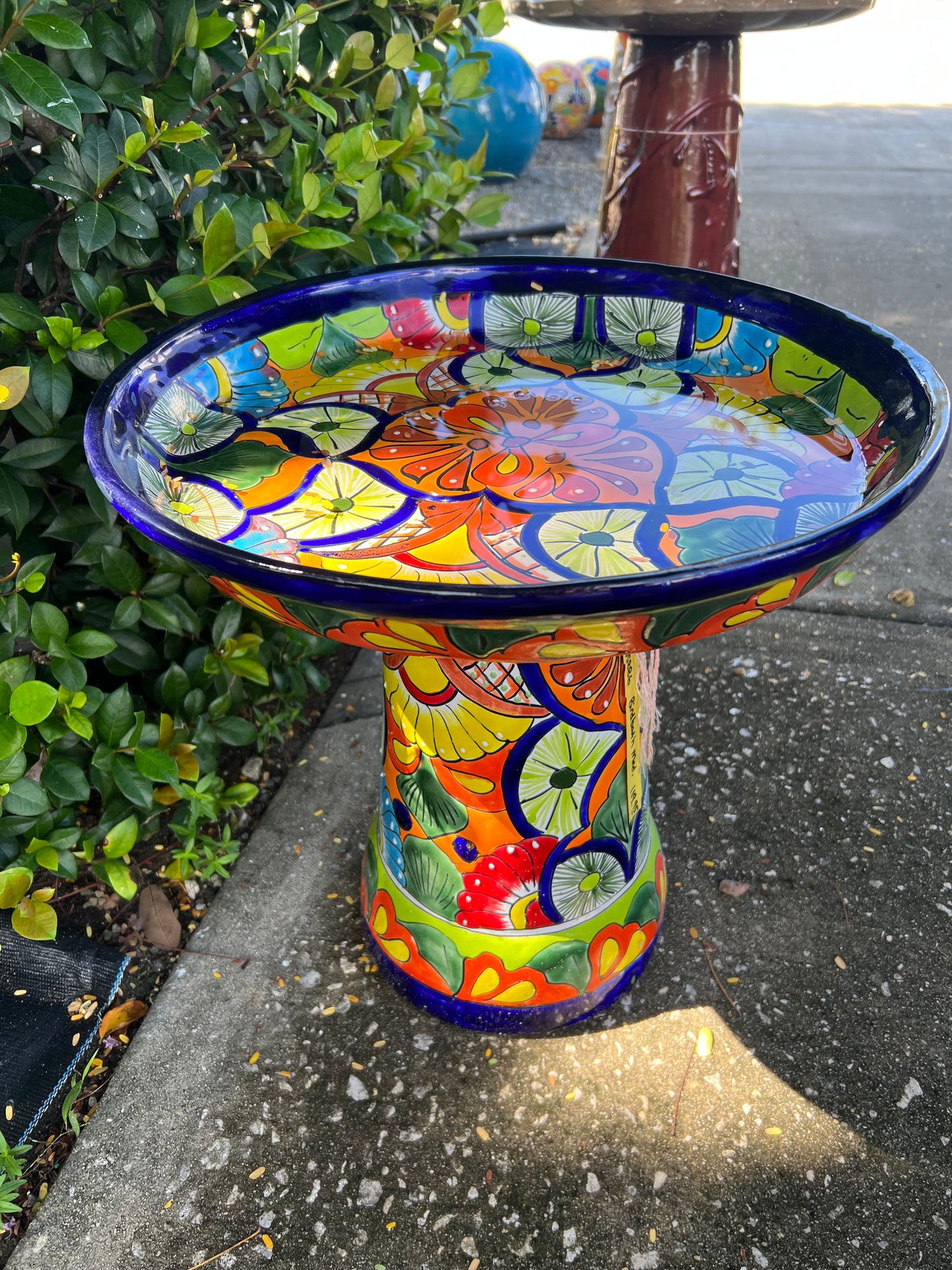 Talavera Birdbath