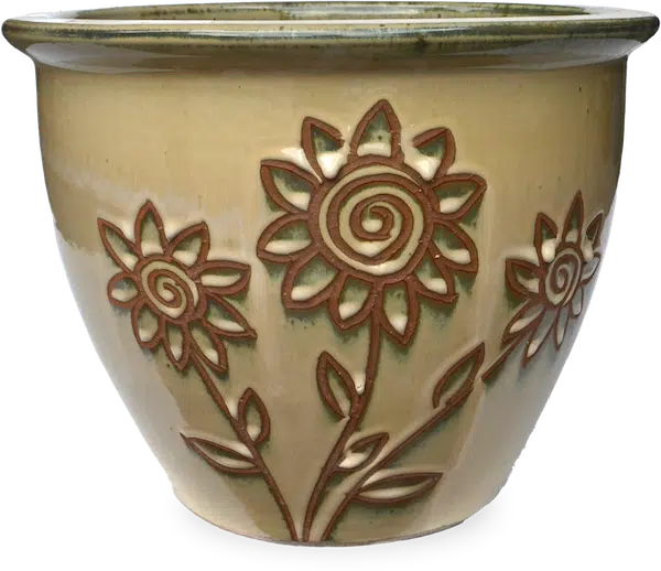 MP1001 Garden Pot w/Sunflower 7 Sizes
