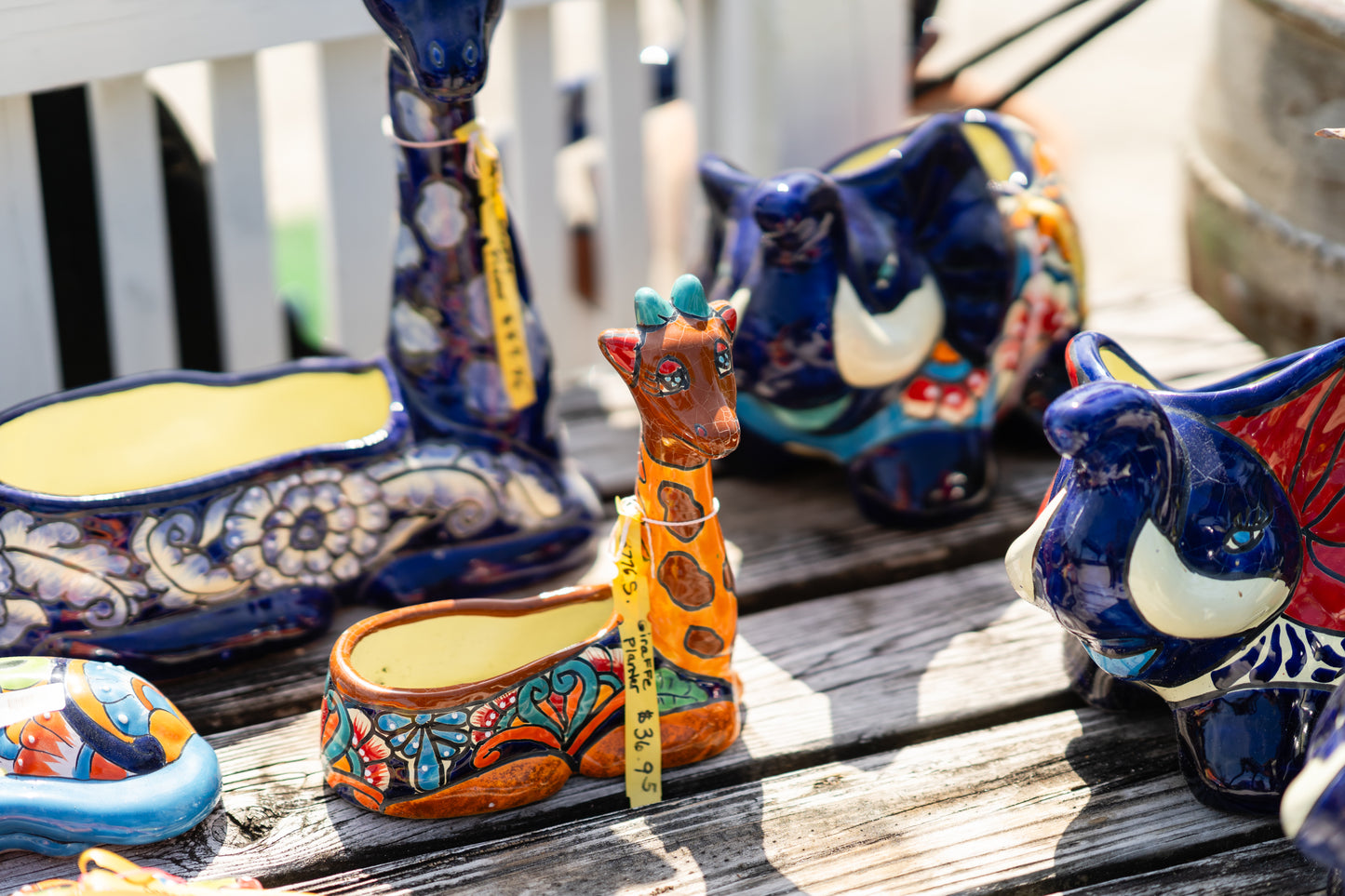 Talavera Giraffe Planter