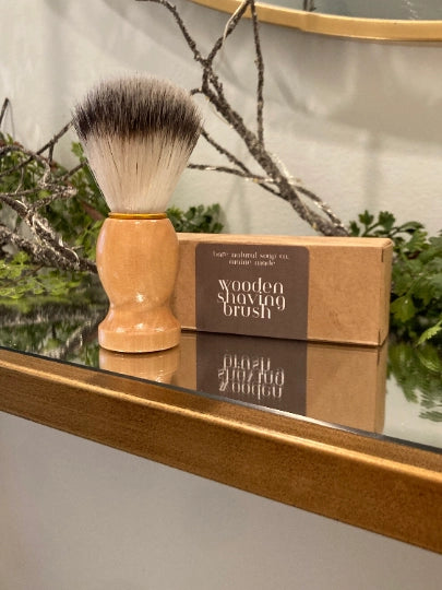 Shaving Brush Natural Wood